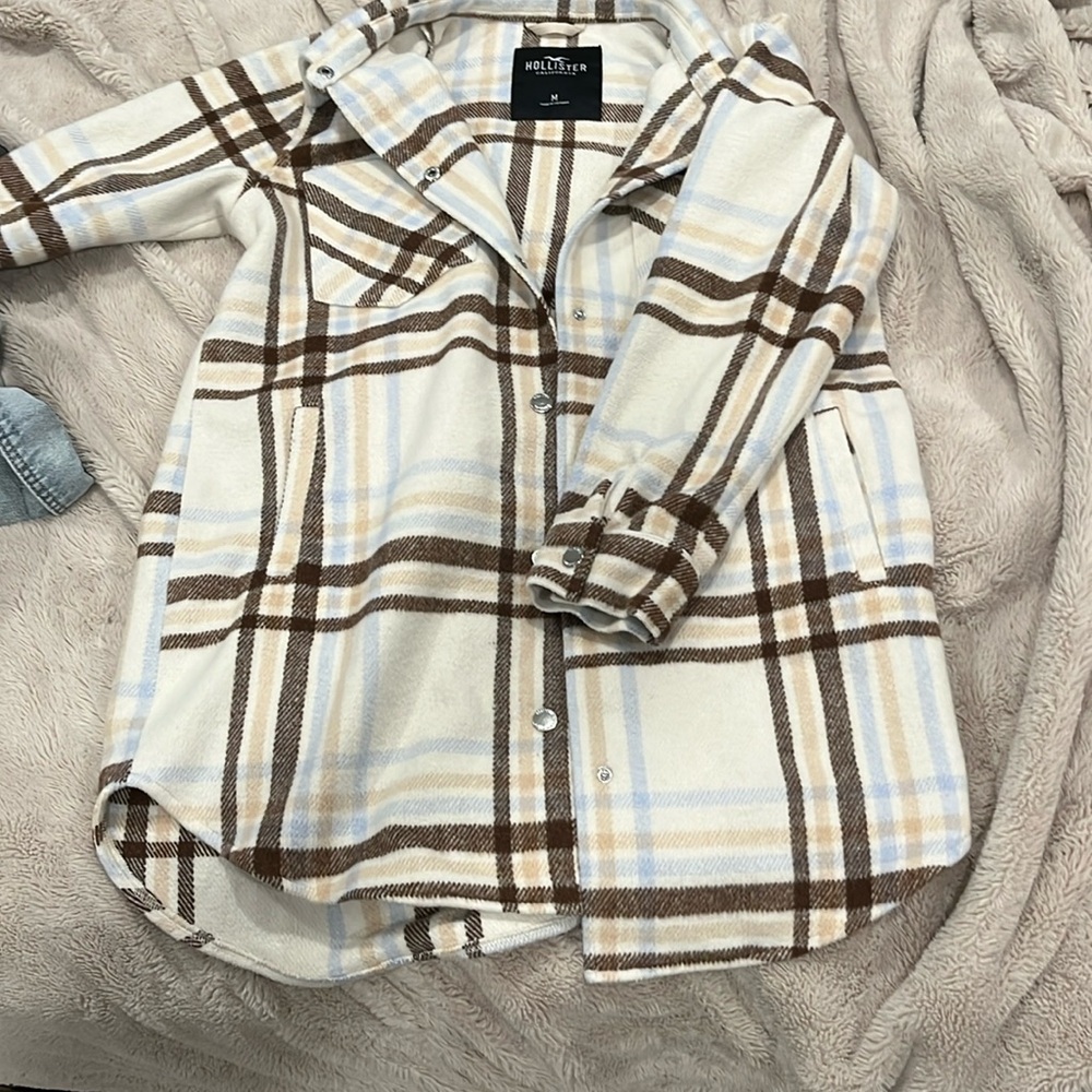 Plaid button up jacket